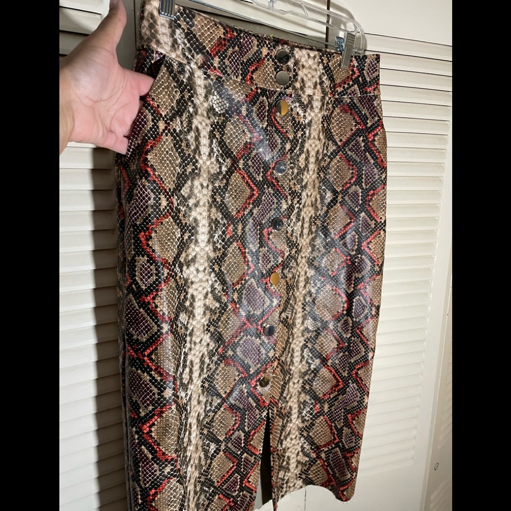 Zara Faux Snake Pencil Skirt - Picture 3 of 6